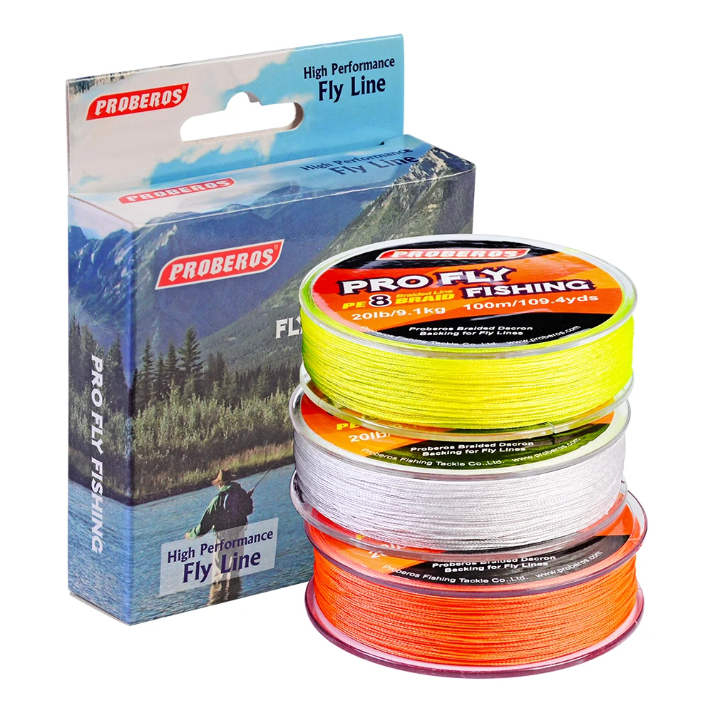 100 м sunlure серия Fly Line 20 фунтов/30 фунтов желтый/красный цвет рыболовная леска 8 ткет Fly рыболовная леска