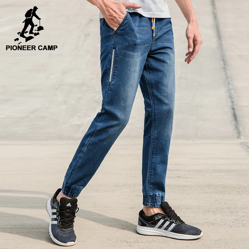Pioneer Camp new summer jeans men brand clothing solid thin pencil