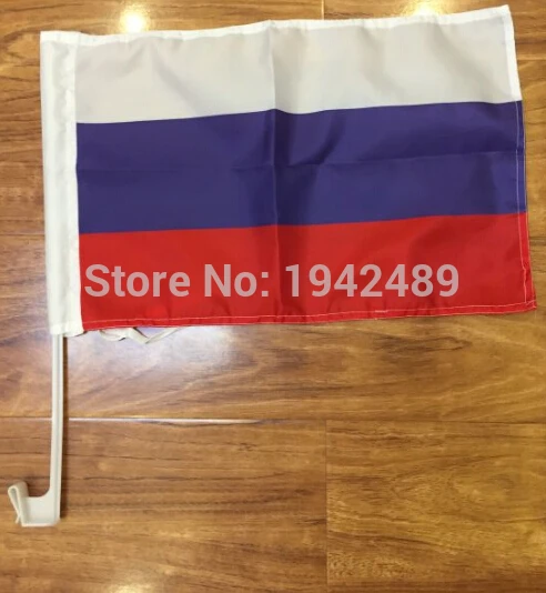 30x45 см России окна автомобиля флаг полиэстер украшение автомобиля с флагштоком