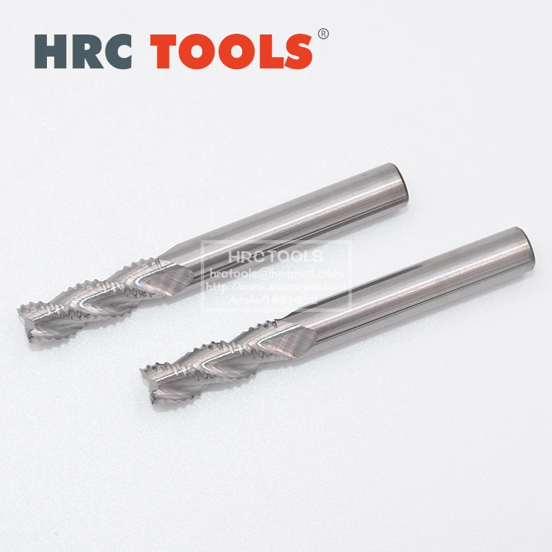 

HRC55 Solid Carbide Roughing Endmill Spiral Cutting Tools 3 Flutes CNC Router Bits Wave Edge for Aluminum