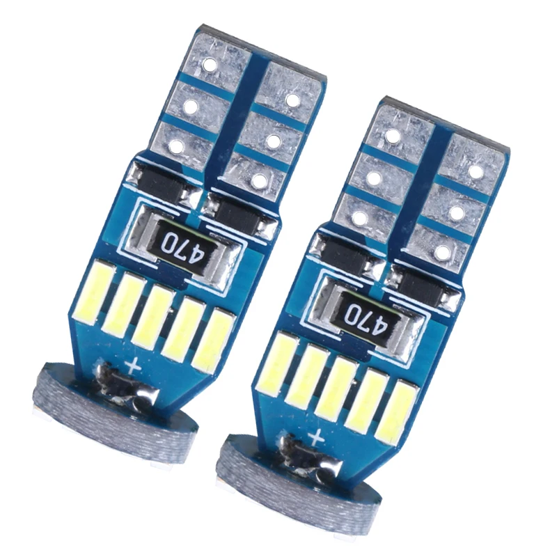 

2PCS T10 W5W 4014 15 LED car interior light marker lamp 12V 168 194 501 Side Wedge parking bulb canbus auto signal lights