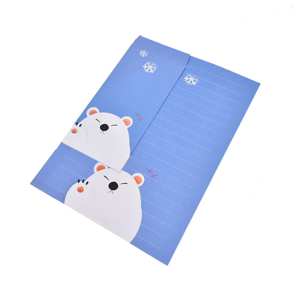 Винтаж конверты из крафт-бумаги милый мультфильм Kawaii бумага корейский канцелярские подарок 6 простыни Детские Письмо + шт. 3 шт. Конверты в
