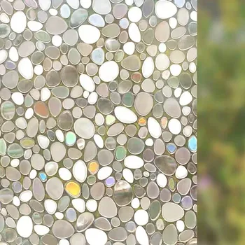 

Cobblestone 3D Window Films Cover Waterproof No-Glue Static Frosted Opaque Decorative Glass Stickers toning Decor 45/60*200cm