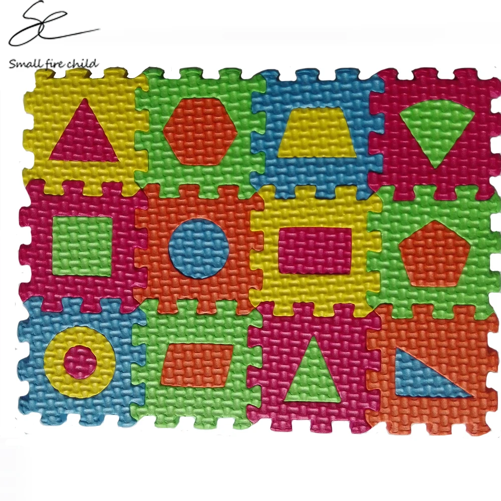 

Children mini EVA Foam Trivial & Square Geometry Floor Soft Baby Mat 3d puzzle Kids Educational toys 36 pcs for children gift