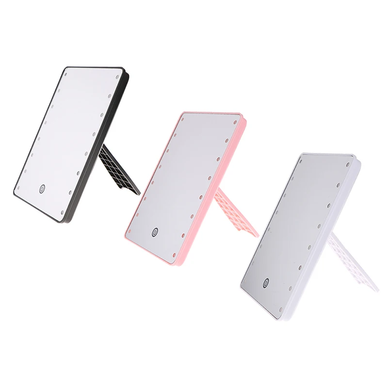 

Professional LED Touch Screen Makeup Mirror Luxury Mirror With 16 LED Lights 180 Degree Adjustable Table Make Up Mirror