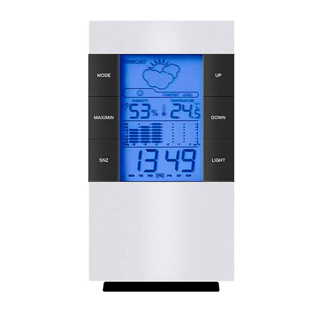 Барометр, цифровой термометр, календарь, монитор влажности, для дома, для погоды, ЖК-подсветка, термометр температуры