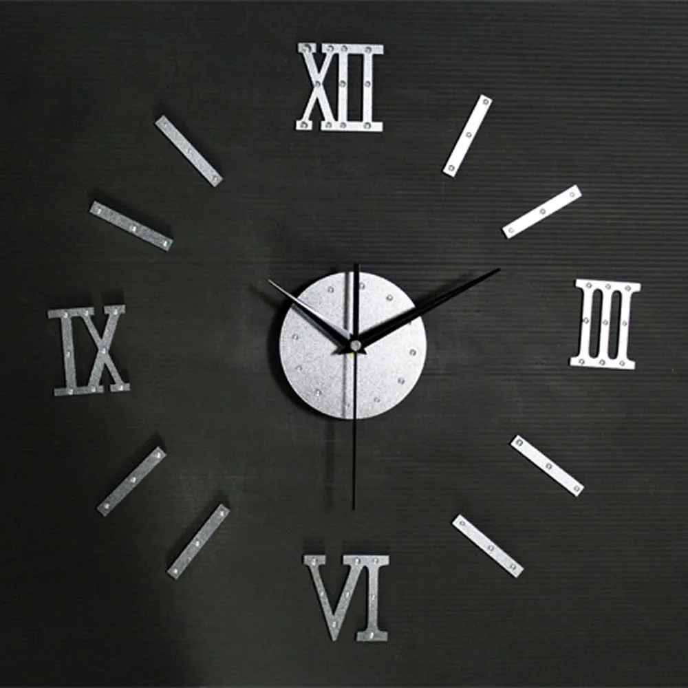 Creative DIY Wall Clock Modern Design Roman Numbers Clocks Vintage