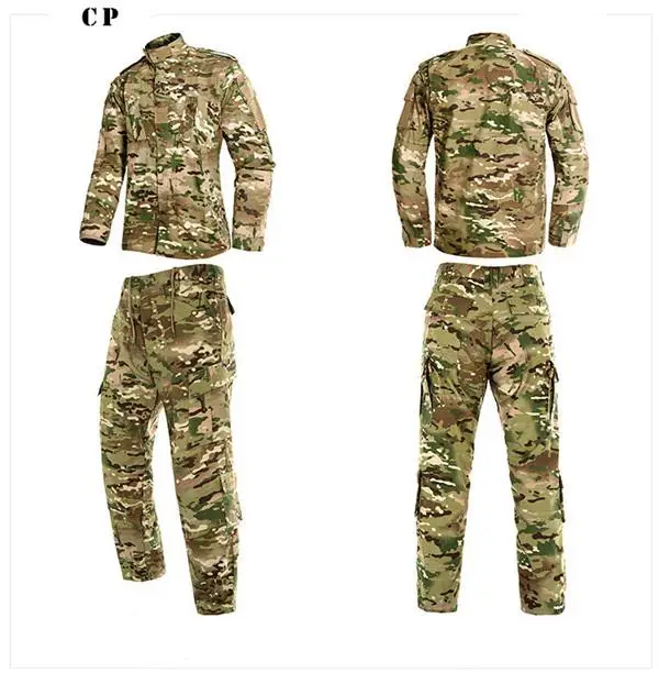 Для мужчин s ghillie костюмы США Военная ACU армейская хлопковая полиэфирная Мужская Черная питоновая камуфляжная форма тактическая Боевая камуфляжная форма 1 комплект - Цвет: 1