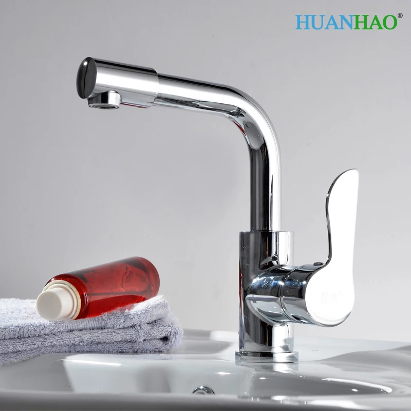 

Single Handle Centerset Bar Sink Faucet with Gooseneck Swivel Spout , Chrome