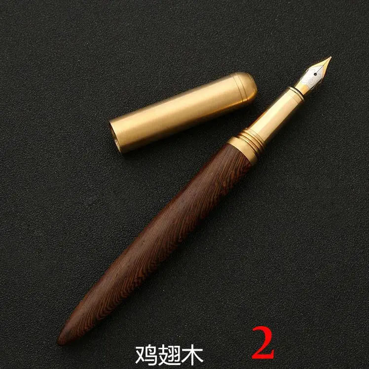 Высококачественная роскошная деревянная перьевая ручка, чернильная ручка, перо 0,7 мм, caneta tinteiro, офисный стиль, перо, стилографика, 03839 - Цвет: 2