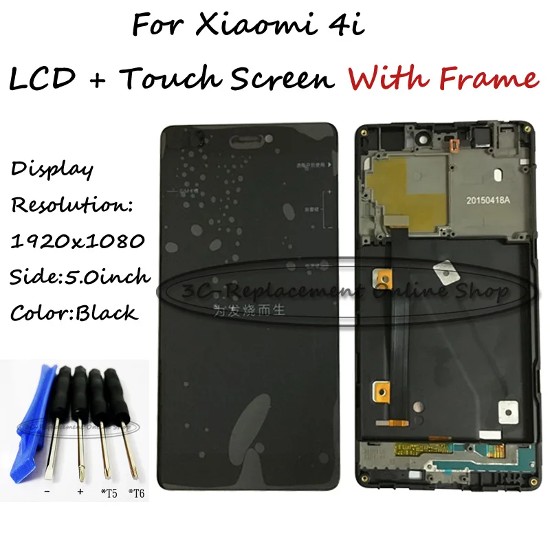 Prix pour Noir LCD + TP + Cadre Pour Xiaomi Mi 4i mi4i m4i LCD affichage avec Écran Tactile Digitizer Assemblée Smartphone Livraison gratuite + outils Prix pour Noir LCD + TP + Cadre Pour Xiaomi Mi 4i mi4i m4i LCD affichage avec Écran Tactile Digitizer Assemblée Smartphone Livraison gratuite + outils