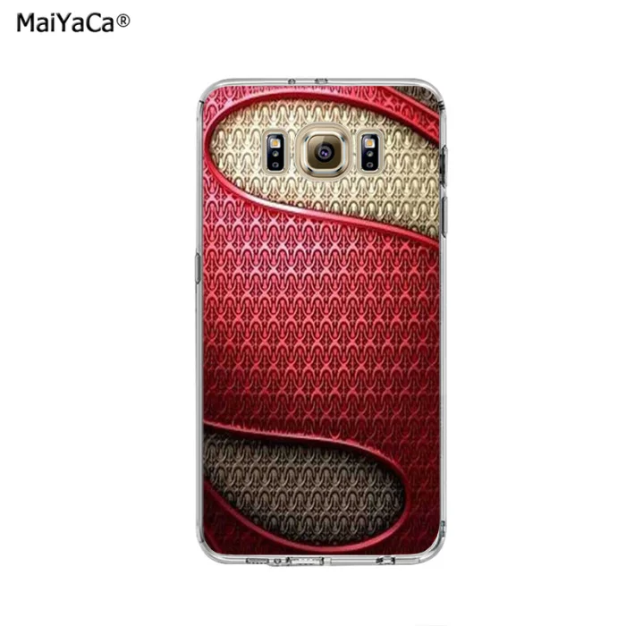 

Superman of Steel logo silicone clear transparent phone case for samsung s5 s6 edge plus s7 s7edge s8 s9 plus note 9