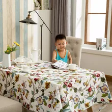 ROMANZO High quality Ramie Cotton Fabric Dining Tablecloth Rectangle Table Cloth Household Cloth Hotel Restaurant Fabric Cover