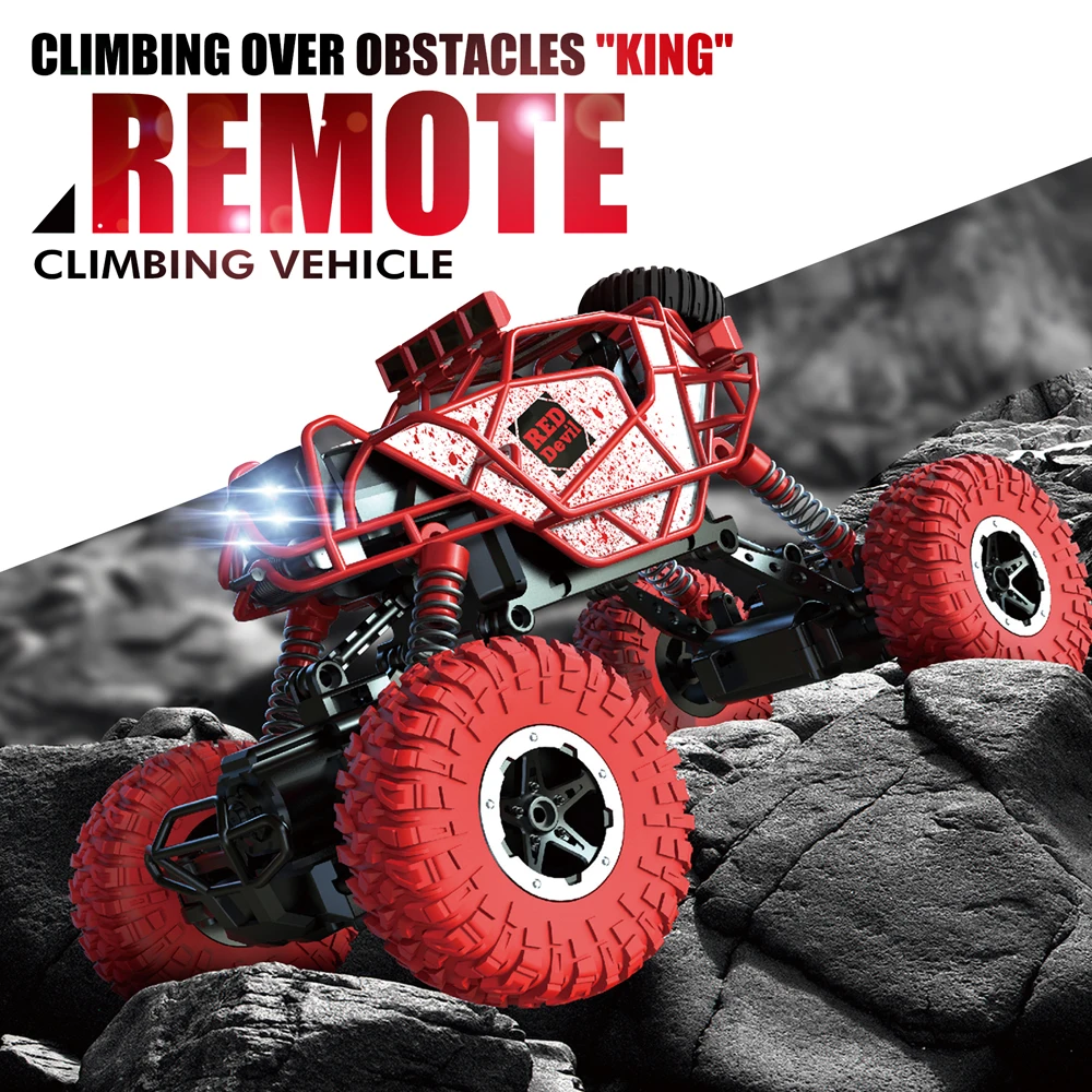 

2.4G 4CH RC Car 4WD Rock Crawlers Climbing Car 4x4 Driving Car Double Motors Bigfoot Cars Remote Control Model Off-Road Vehicle