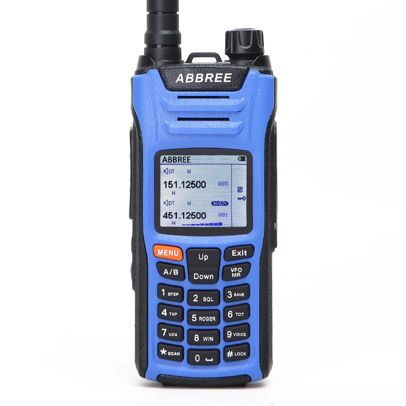 ABBREE AR-F6 6 полос рация двойной дисплей 999CH VOX DTMF SOS сканирование секундомер функциональный ЖК-дисплей цветной дисплей радио ветчины