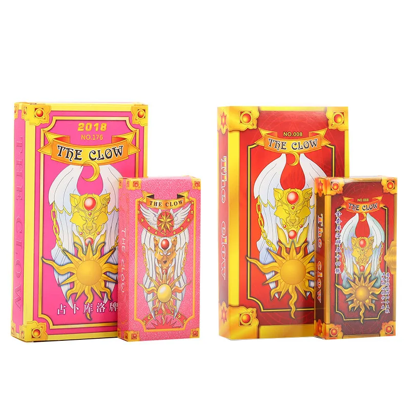 Два размера аниме Cardcaptor Sakura Clow Card косплей реквизит KINOMOTO SAKURA Card Captor карты с Сакурой Таро 55 шт. 2 цвета