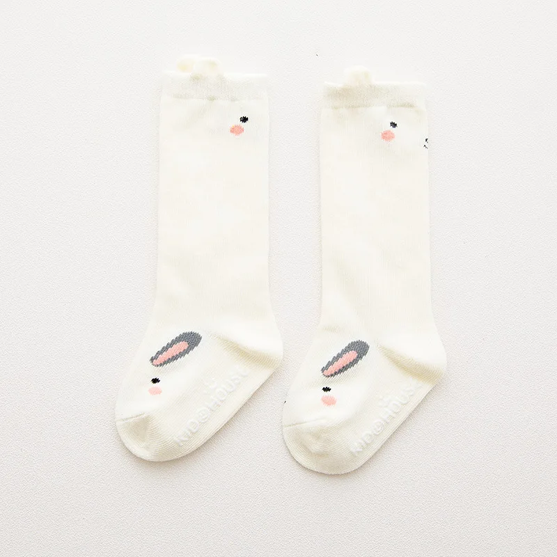 Г. новые детские хлопковые носки с героями мультфильмов детские носки с объемными ушами нескользящие носки-тапочки от производителя - Цвет: Bending white rabbit