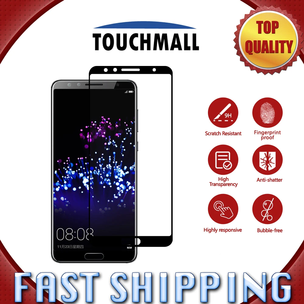 

Black White Gold Full Cover Tempered Glass For Huawei Nova 2 Plus Screen Protective Film Scratch Proof Ultra Clear