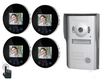 

ZHUDELE New Arrival 4.3 Inch video door phone smart home security intercom system with 700TVLine HD Camera,night vision 1V4