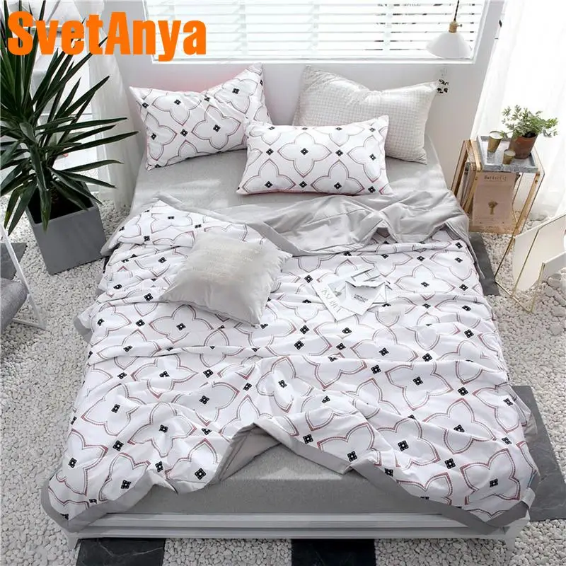 

Svetanya simple Style Throws Blanket pure Cotton thin Quilt twin single double queen size bedding plaid