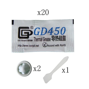 

20pcs Mini Bags Portable CPU Cooling Thermal Grease GD450 Thermal Silicone Compound 0.5G High Conductive Paste Grease