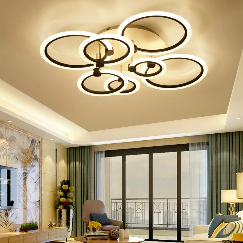 

Modern LEDCeiling Lights Remote Control Aluminum Ceiling Lighting For Bedroom Living Room Indoor Ceiling Lamp Fixture HSHIXINMA0