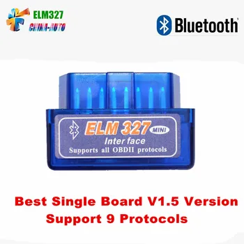 

10pcs/lot New Single Board V1.5 Super MINI ELM327 Bluetooth ELM 327 Version 1.5 OBD2/OBDII for Android Torque Car Code Scanner