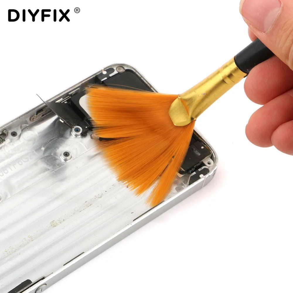 DIYFIX 5 шт. мягкая щетка для очистки пыли для компьютерной клавиатуры сотового телефона для печатной платы планшета набор инструментов для ремонта чистки