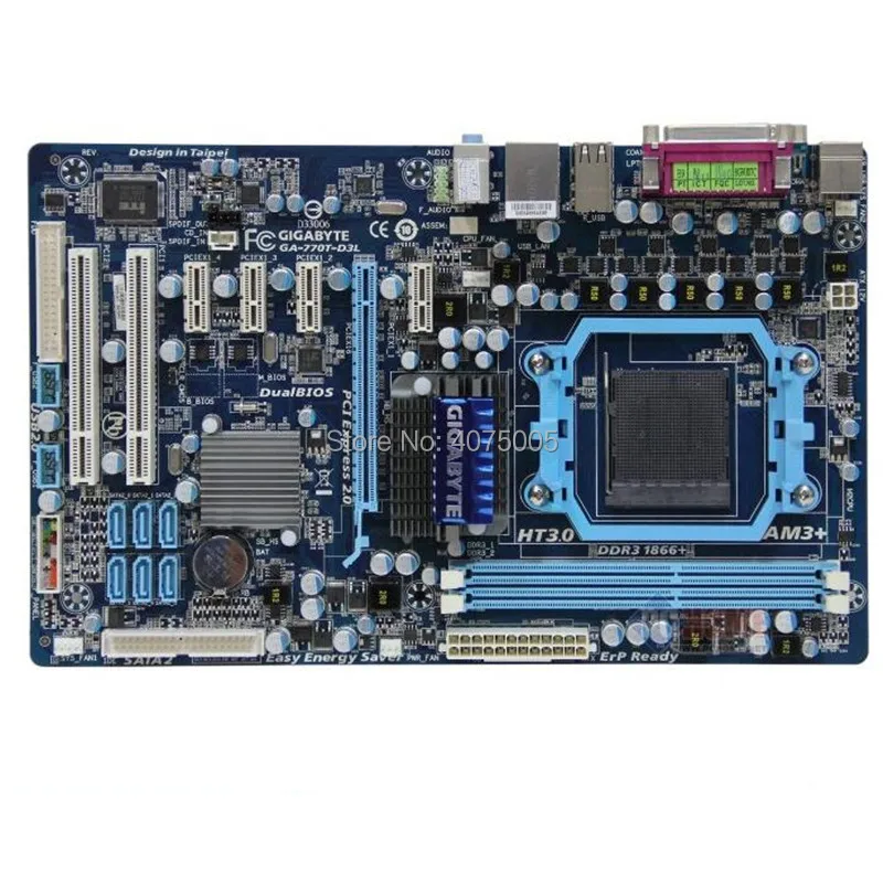 Для Gigabyte оригинальная б/у настольная материнская плата 770T-D3L 770 Socket AM3 + DDR3 SATA2 USB2.0 |