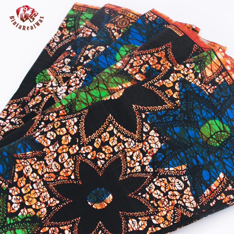 

Free Shipping New Arrival 100% Cotton African Real Wax Print Fabric Ankara Fabric African Real Dutch Wax 6 Yards/piece PL100