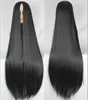 Fei-Show Black Wig 100CM/40 Inches Synthetic Heat Resistant Fiber Long Halloween Carnival Costume Cos-play Straight Hair ► Photo 2/4