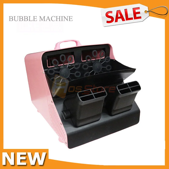 Electric Pink Soap Bubbles Blower Machine Large Two wheel Remote