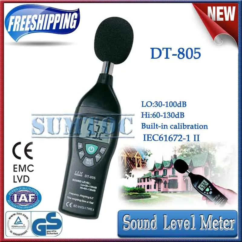 Free shipping!30130dB,31.58KHZ, Wide Dynamic Range Sound Level Meter