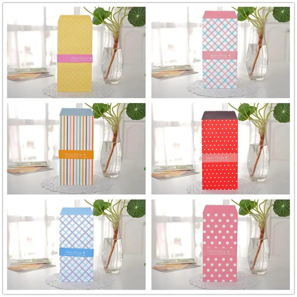  150Pcs/lot Invitation Envelope Candy Color Cute Cartoon Lucky Envelopes Invitation Card Wedding Par