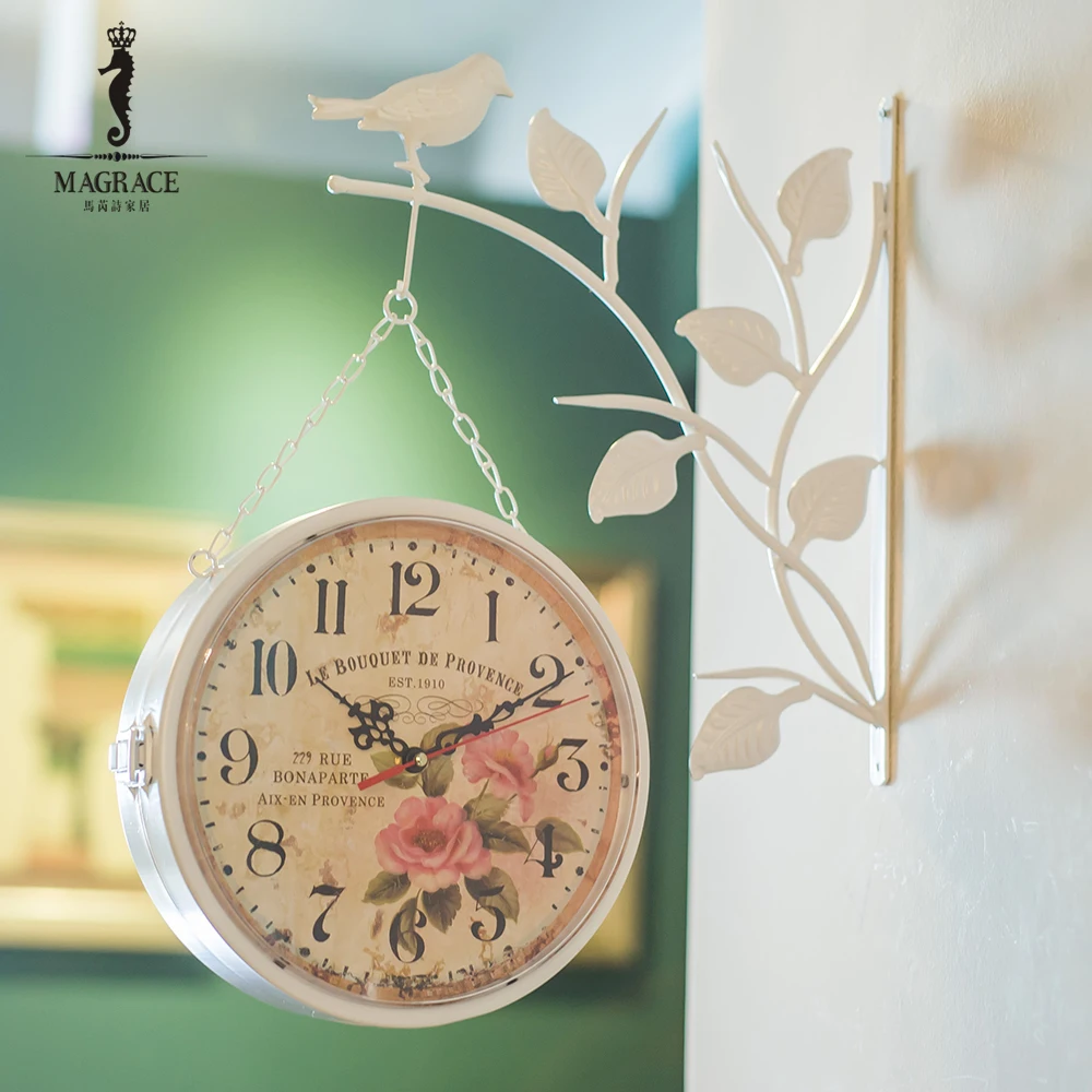 Double sided wall clocks online shopping the world largest double ...
