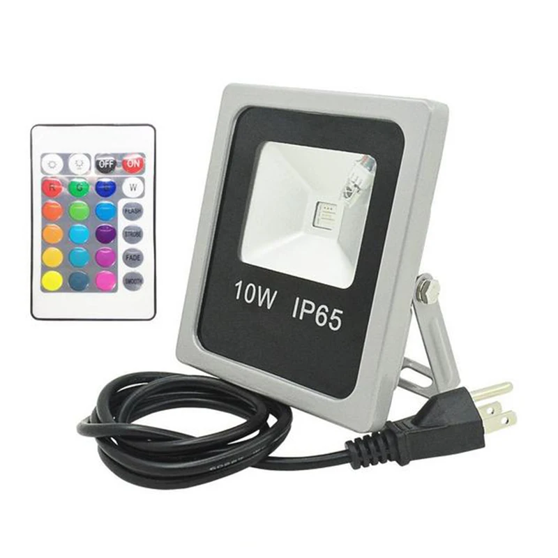 110V 220V Led Flood Light 10W 20W 30W 50W RGB Remote ...