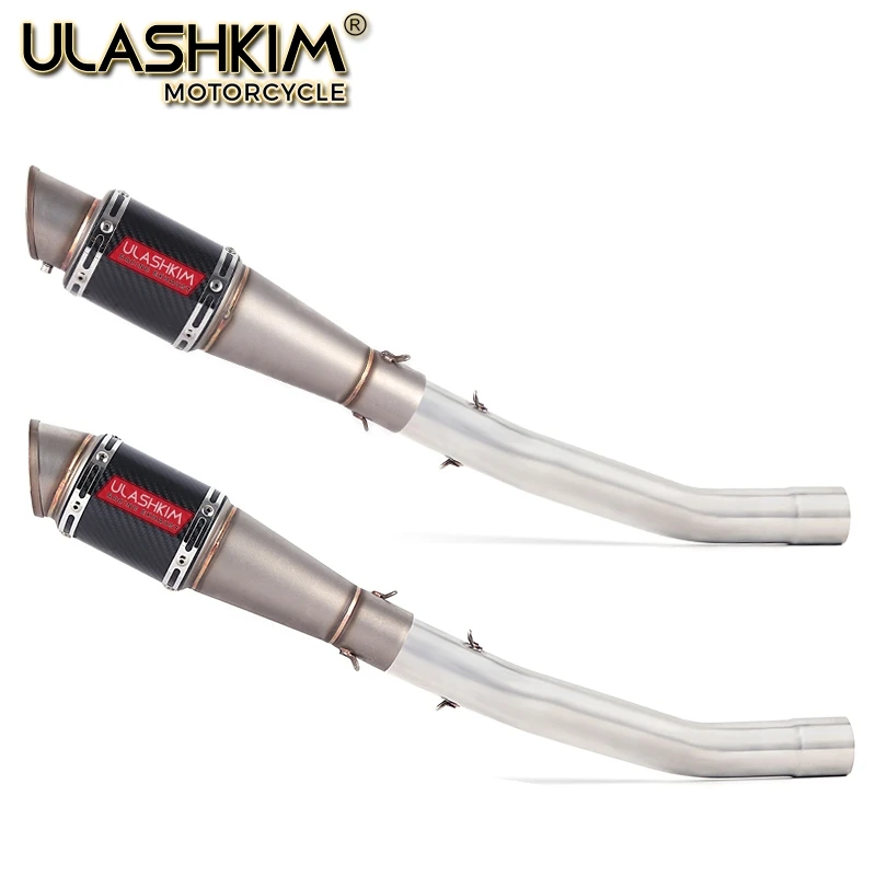 

Motorcycle Exhaust Escape Muffler Middle Contact Pipe Full System Slip on For KAWASAKI ZX 10R ZX10R ZX-10R 2008 2009 2010