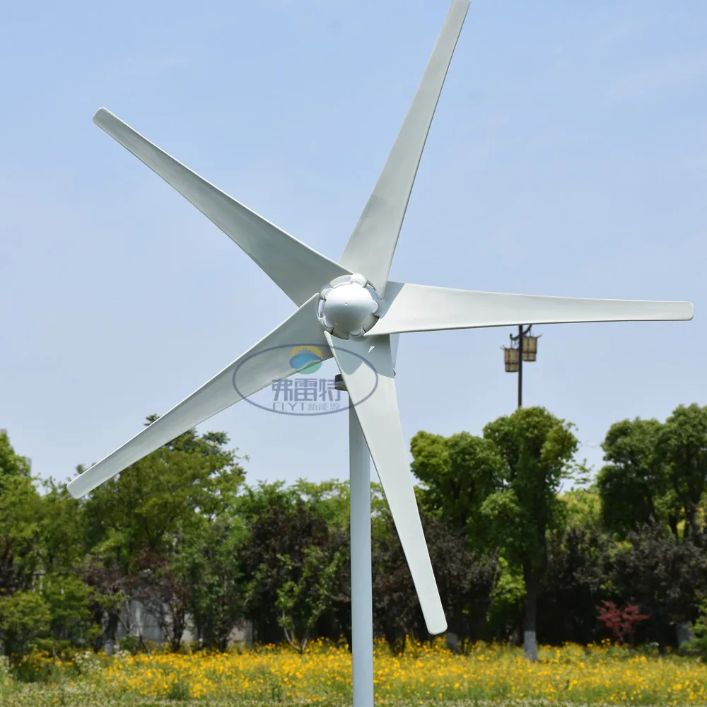 

300watt wind generator 5 blades small wind mill low start up wind generator with MPPT low voltage boost wind controller