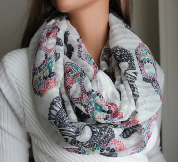 Женский теплый шарф с черепом 10 шт./лот|skull scarf|infinity scarffree shipping scarfes |
