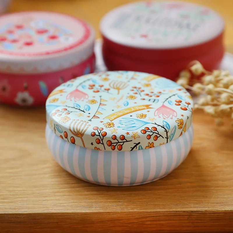 Colorful Mini Cute Cartoon 8.5 x 8.5 x 3.5cm Pill Lipstick Tin Storage Coin Box Wedding Party Candy Gift Tin Box Kids Gift