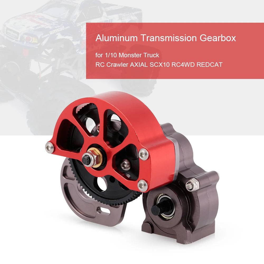

New Arrival Aluminum Transmission Gearbox for 1/10 Monster Truck RC Car Crawler AXIAL SCX10 RC4WD REDCAT