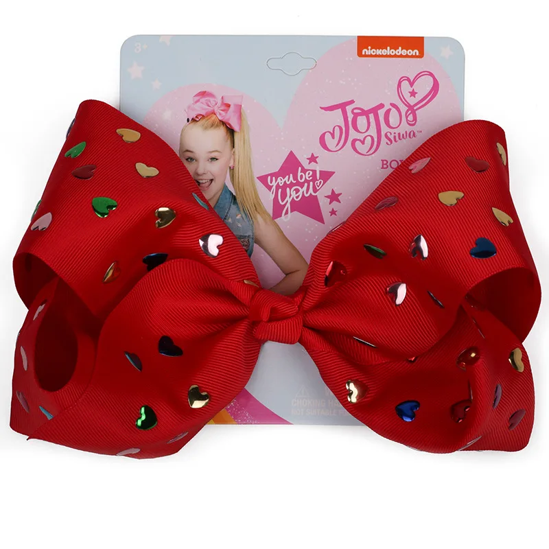 Бант для волос JOJO siwa с большими бантами 8 дюймов головной убор маленьких девочек