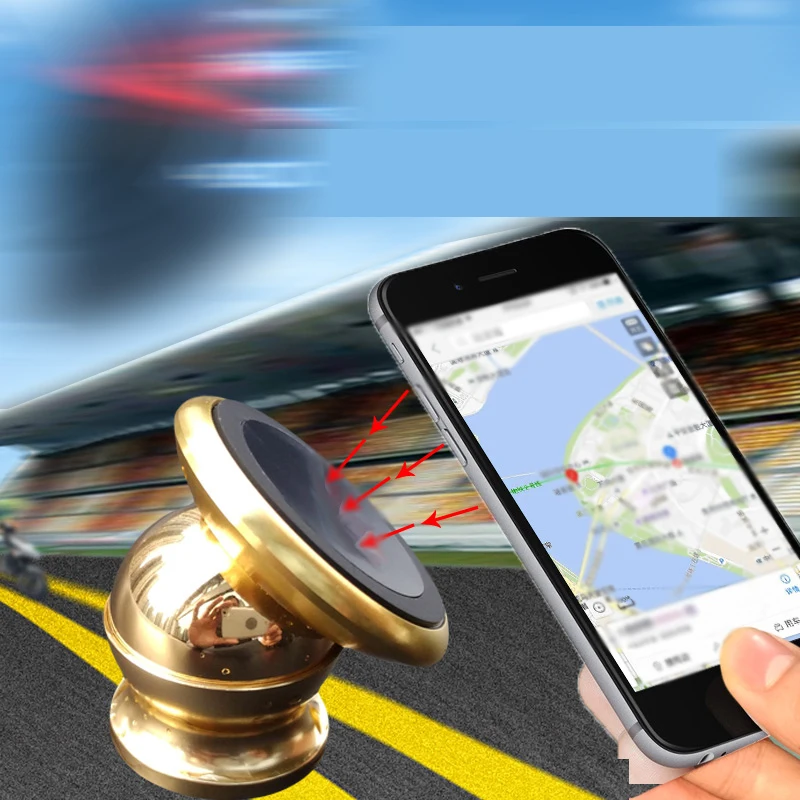 

New 5th-generation upgrade multifunctional car mobile phone holder metal magnetic sucker cord lock type car mobile phone clamp