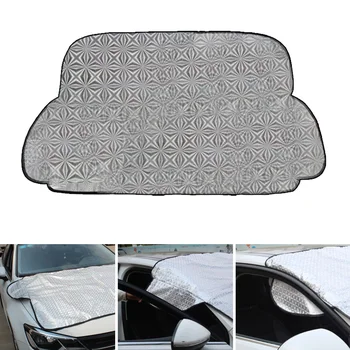 

New Foldable Car Windshield Visor Cover Heat Insulation Front Rear Block Window Sun Shade Silver For All Kinds Of Vehicles