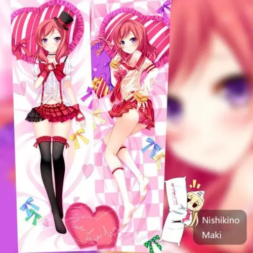 

New Anime Love live Nishikino Maki Dakimakura Pillow Cover Hugging Body