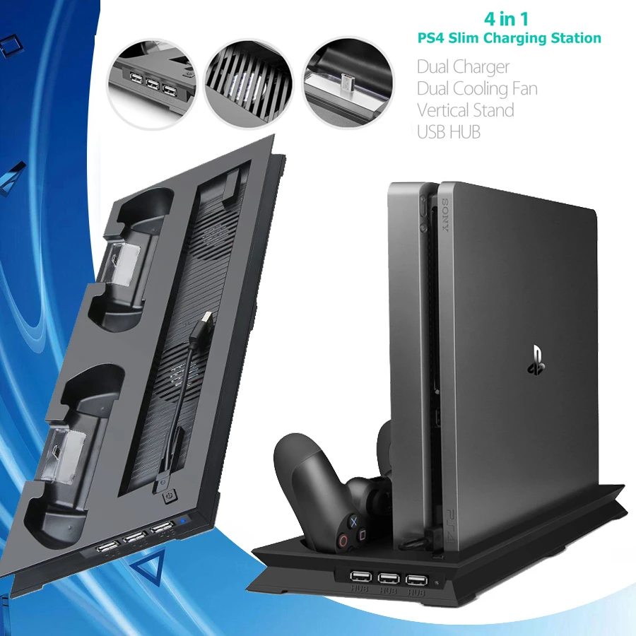 Ps4スリム縦クーラー冷却ファンゲームパッド用ドックステーションを充電プレイステーション4スリムps 4ゲーム Power Supplys Aliexpress Ps4スリム縦クーラー冷却ファンゲームパッド用ドックステーションを充電プレイステーション4スリムps 4ゲーム Power Supplys Aliexpress