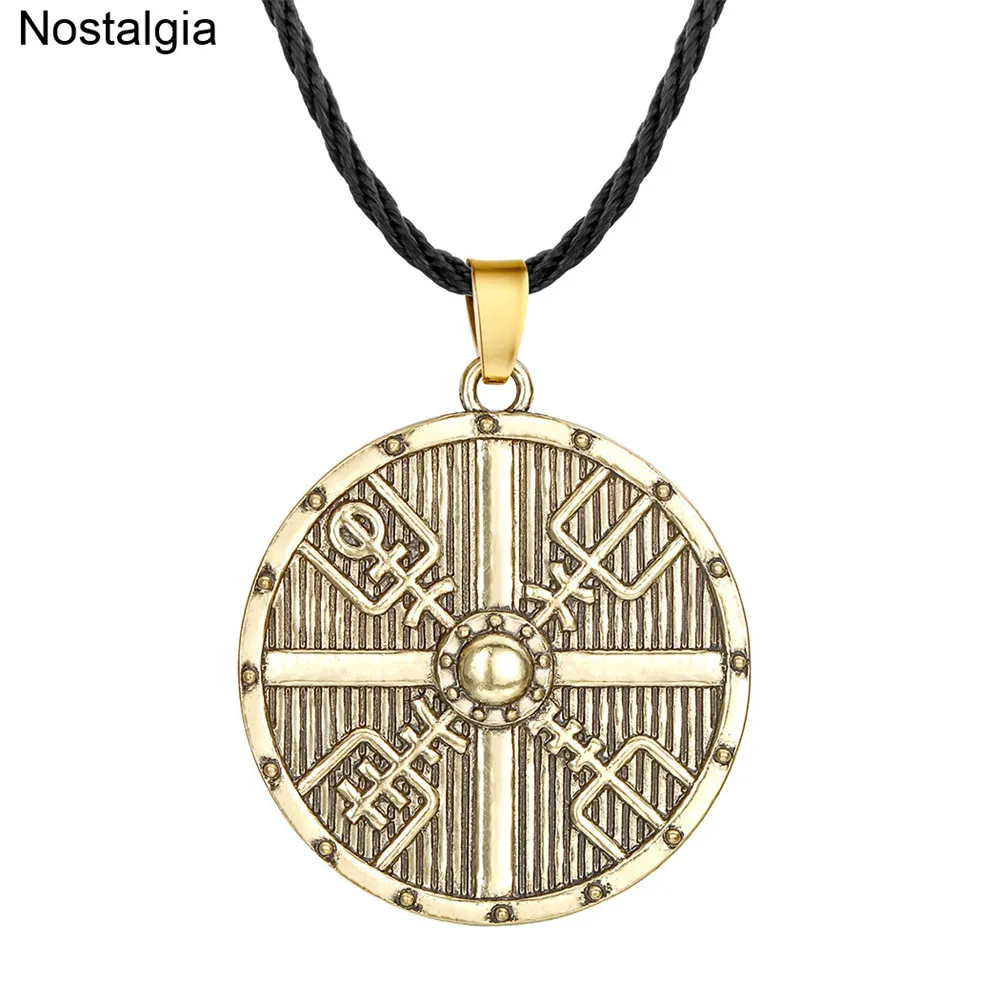 Ностальгия Norse Vegvisir Компас подвеска с символикой викингов амулет Wicca ожерелье