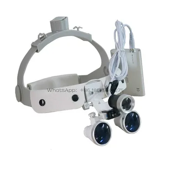 

3.5x medical dental loupe magnifier glass with surgical headlight adjustable high intensitydental headlamp