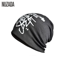 Бренд NUZADA письмо Хеджирование Кепки Для мужчин Для женщин Головные уборы Skullies Beanies Вязание вязаный Кепки s капот двойной Слои хлопковая шляпа осень-зима