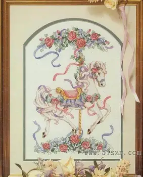 

Fishxx Cross Stitch Kits T192 flowers carousel Paintings Sets Embroidery 100% Egyptian cotton on needlework lovely Homeware